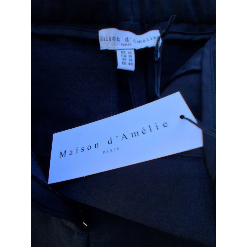 Maison d'Amélie Black Trousers Size 10 NWT Business Casual Chic Office - Picture 10 of 14